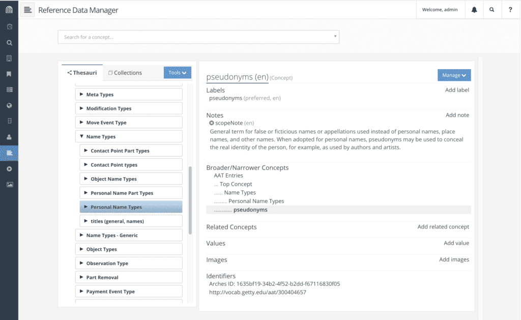 Work begins on a new Arches Reference Data Manager (RDM)